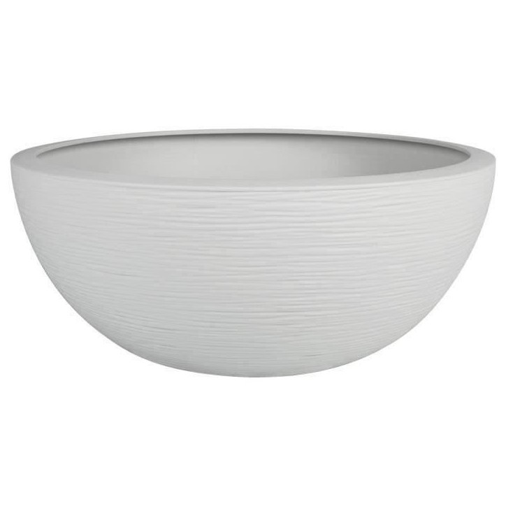 Pot vasque Ø 40 cm - EDA - Graphit Up - 14,9 L - Intérieur / Extérieur - Ø 40 x H. 16,5 cm - Blanc Cérusé Pot vasque Ø 40 cm - EDA - Graphit Up - 14,9 L - Intérieur / Extérieur - Ø 40 x H. 16,5 cm - Blanc Cérusé