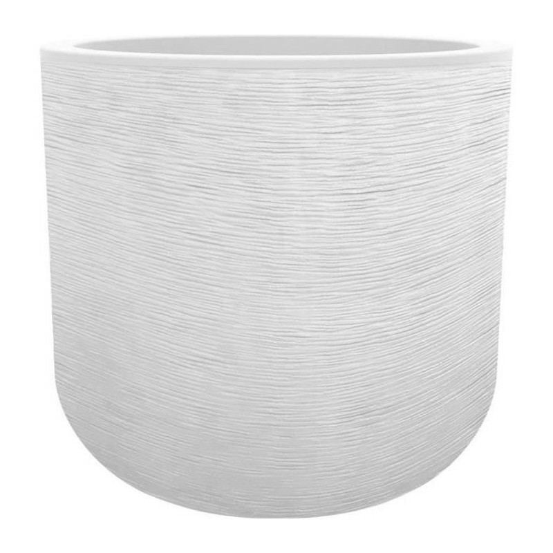 EDA Pot rond GRAPHIT UP - 32,5 L - Ø 38,5 cm x H 36,8 cm - Blanc cér EDA Pot rond GRAPHIT UP - 32,5 L - Ø 38,5 cm x H 36,8 cm - Blanc cér
