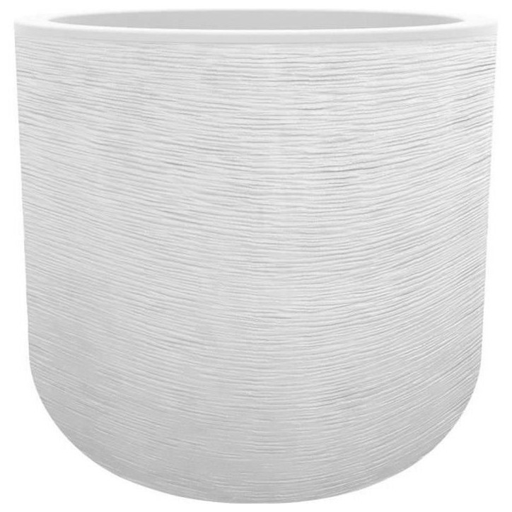 EDA Pot rond GRAPHIT UP - 32,5 L - Ø 38,5 cm x H 36,8 cm - Blanc cérusé EDA Pot rond GRAPHIT UP - 32,5 L - Ø 38,5 cm x H 36,8 cm - Blanc cérusé