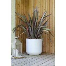 EDA Pot rond GRAPHIT UP - 32,5 L - Ø 38,5 cm x H 36,8 cm - Blanc cér