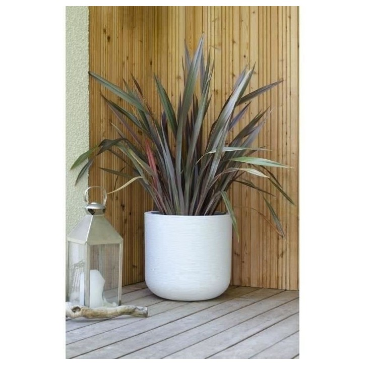 EDA Pot rond GRAPHIT UP - 32,5 L - Ø 38,5 cm x H 36,8 cm - Blanc cérusé EDA Pot rond GRAPHIT UP - 32,5 L - Ø 38,5 cm x H 36,8 cm - Blanc cérusé