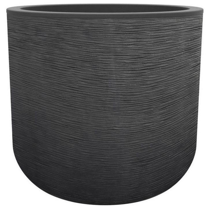 EDA Pot de fleurs rond GRAPHIT UP - 67 L - Ø 49 cm x H 46,2 cm - Gris anthracite EDA Pot de fleurs rond GRAPHIT UP - 67 L - Ø 49 cm x H 46,2 cm - Gris anthracite