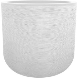 EDA Pot de fleurs rond GRAPHIT UP - 67 L - Ø 49 cm x H 46,2 cm - Blan