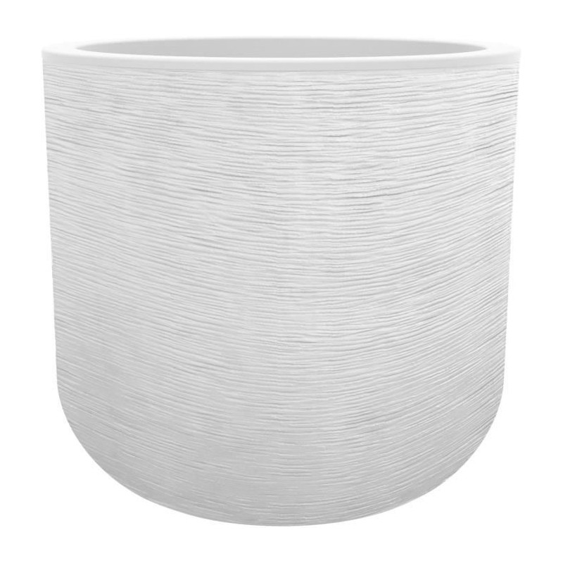 EDA Pot de fleurs rond GRAPHIT UP - 67 L - Ø 49 cm x H 46,2 cm - Blan EDA Pot de fleurs rond GRAPHIT UP - 67 L - Ø 49 cm x H 46,2 cm - Blan