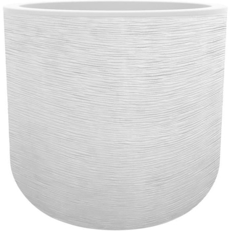EDA Pot de fleurs rond GRAPHIT UP - 67 L - Ø 49 cm x H 46,2 cm - Blan