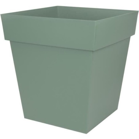 EDA Pot carré TOSCANE - 50 cm - 87 L - 49,5 x 49,5 x 52,5 cm - Vert l