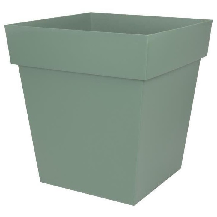 EDA Pot carré TOSCANE - 50 cm - 87 L - 49,5 x 49,5 x 52,5 cm - Vert laurier
