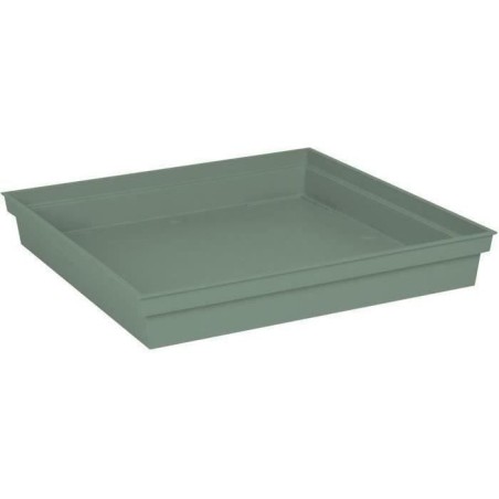 Soucoupe Carrée 40 cm - EDA -Toscane - 40 x 40 x H. 5,9 cm - Vert Lau
