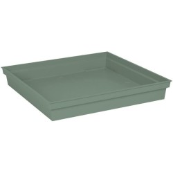 Soucoupe Carrée 40 cm - EDA -Toscane - 40 x 40 x H. 5,9 cm - Vert Lau