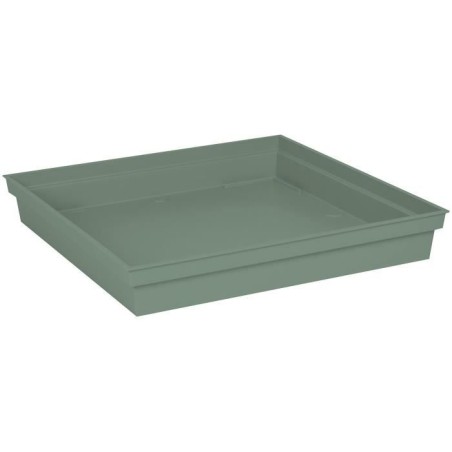Soucoupe Carrée 40 cm - EDA -Toscane - 40 x 40 x H. 5,9 cm - Vert Laurier
