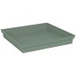 Soucoupe Carrée 40 cm - EDA -Toscane - 40 x 40 x H. 5,9 cm - Vert Laurier
