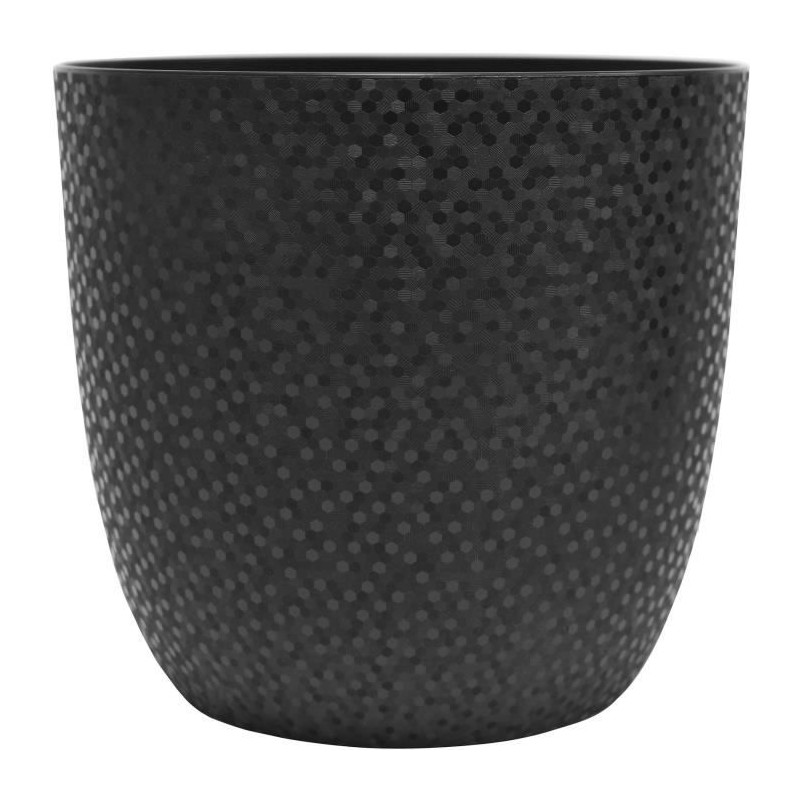 EDA Cache-pot OPALE - 14,8 L - Ø 29,5 x H.27,1 cm - Noir