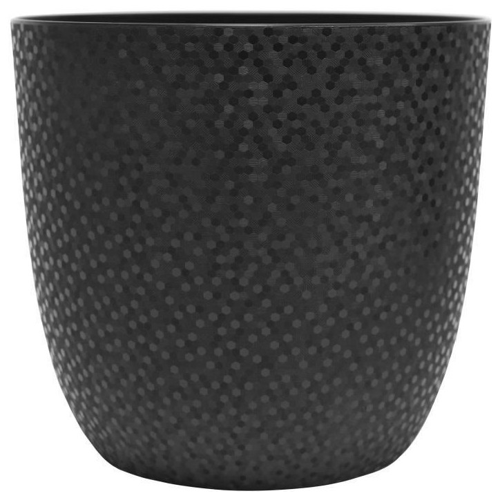 EDA Cache-pot OPALE - 14,8 L - Ø 29,5 x H.27,1 cm - Noir