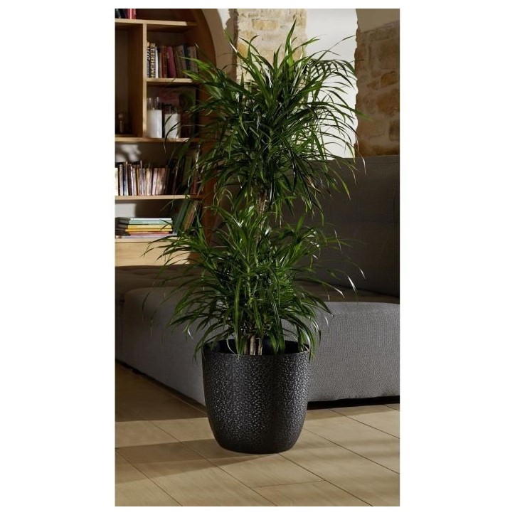 EDA Cache-pot OPALE - 14,8 L - Ø 29,5 x H.27,1 cm - Noir