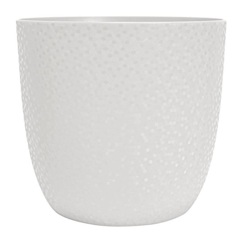 EDA Cache-pot OPALE - 14,8 L - Ø 29,5 x H.27,1 cm - Blanc ivoire