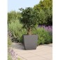 EDA Bac a fleurs Carré DIVA BASALT - 42 L - 43,5 x 43,5 x H.44,2 cm - Bac intérieur amovible - Gris anthracite EDA Bac a fleurs Carré DIVA BASALT - 42 L - 43,5 x 43,5 x H.44,2 cm - Bac intérieur amovible - Gris anthracite