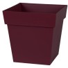 EDA Pot de fleur carré TOSCANE - 22 L - 32 x 32 x H 32 cm - Rouge bou