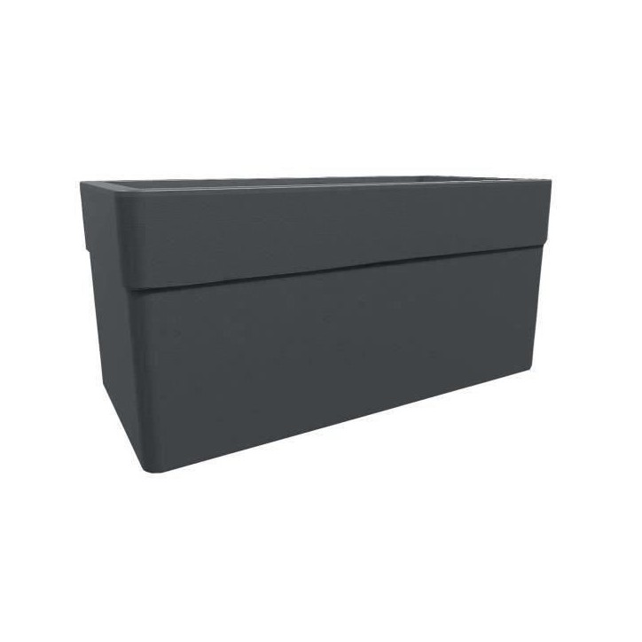Jardiniere 80 cm - EDA - CAREL - 63 L - Avec roulettes - Extérieur ou intérieur - 78 x 39 x H.39 cm - Gris Anthracite Jardiniere 80 cm - EDA - CAREL - 63 L - Avec roulettes - Extérieur ou intérieur - 78 x 39 x H.39 cm - Gris Anthracite