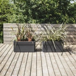 Jardiniere 80 cm - EDA - CAREL - 63 L - Avec roulettes - Extérieur ou