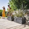 Jardiniere 80 cm - EDA - CAREL - 63 L - Avec roulettes - Extérieur ou