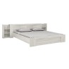 Lit double adulte EDEN - 180x200 cm Bois et chene blanchi - 1 tiroir -