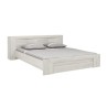 Lit double adulte EDEN - 180x200 cm Bois et chene blanchi - 1 tiroir -