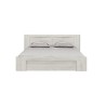 Lit double adulte EDEN - 180x200 cm Bois et chene blanchi - 1 tiroir -