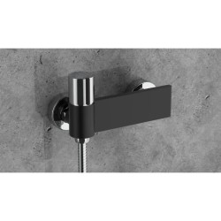 Mitigeur douche - EDOUARD ROUSSEAU - BLACK STEEL - Noir / Chromé