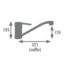 Edouard Rousseau - Mitigeur Evier BORN - Fabrication Française - Cert