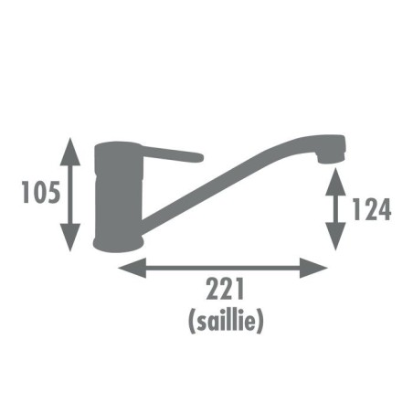 Edouard Rousseau - Mitigeur Evier BORN - Fabrication Française - Certifié NF - Inox