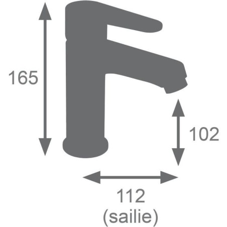 Mitigeur lavabo - EDOUARD ROUSSEAU - BAROS - Chromé