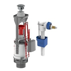 Kit mécanisme WC a alimentation latérale - ROUSSEAU - Certifié NF - Silencieux - Hauteur réglable de 320 a 410 mm