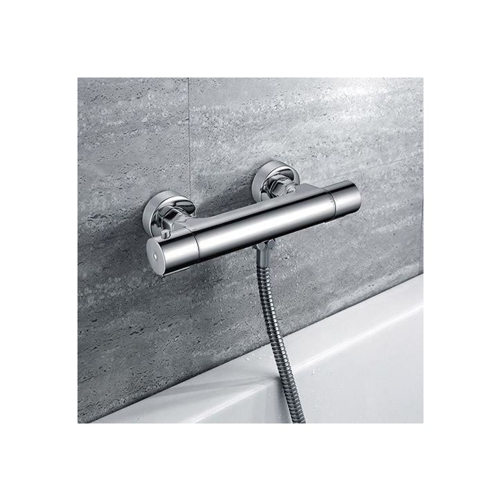 Mitigeur thermostatique de douche - EDOUARD ROUSSEAU - Garance 3 - Corps froid - Adapté a toute production d'eau chaude - Chrom Mitigeur thermostatique de douche - EDOUARD ROUSSEAU - Garance 3 - Corps froid - Adapté a toute production d'eau chaude - Chrom