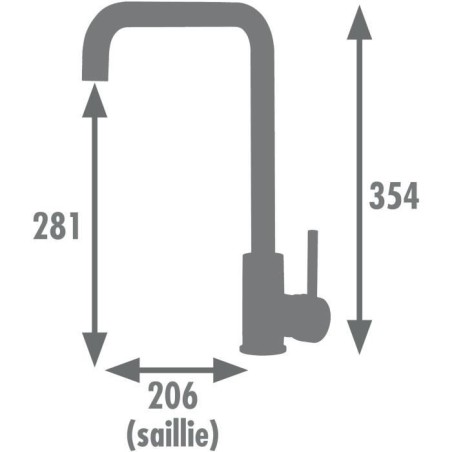 Mitigeur évier de cuisine - Finition laiton brossé - Bec mobile - Cartouche céramique Ø 35 mm - EDOUARD ROUSSEAU - Soto