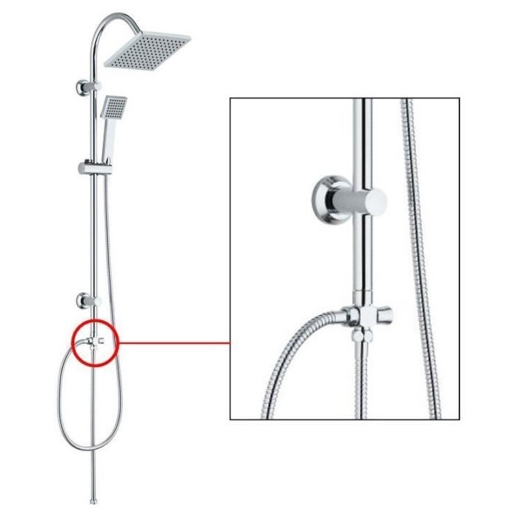 Inverseur et connecteur pour colonne de douche - Standard - EDOUARD ROUSSEAU - Chromé Inverseur et connecteur pour colonne de douche - Standard - EDOUARD ROUSSEAU - Chromé