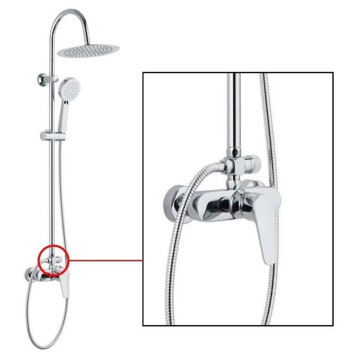 Inverseur et connecteur pour colonne de douche - Standard - EDOUARD ROUSSEAU - Chromé Inverseur et connecteur pour colonne de douche - Standard - EDOUARD ROUSSEAU - Chromé