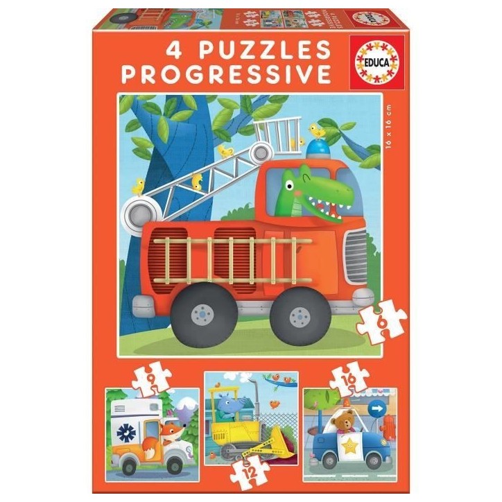 Puzzle Progressif Animaux Sauvages - EDUCA - Moins de 100 pieces - Pour Enfant Puzzle Progressif Animaux Sauvages - EDUCA - Moins de 100 pieces - Pour Enfant