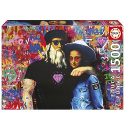 Puzzle - EDUCA - Leo et Lisa - 1500 pieces - 60 x 85 cm - Dessins anim