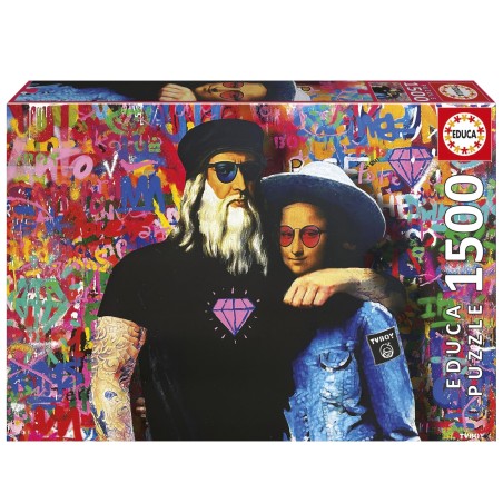 Puzzle - EDUCA - Leo et Lisa - 1500 pieces - 60 x 85 cm - Dessins anim