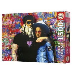 Puzzle - EDUCA - Leo et Lisa - 1500 pieces - 60 x 85 cm - Dessins anim