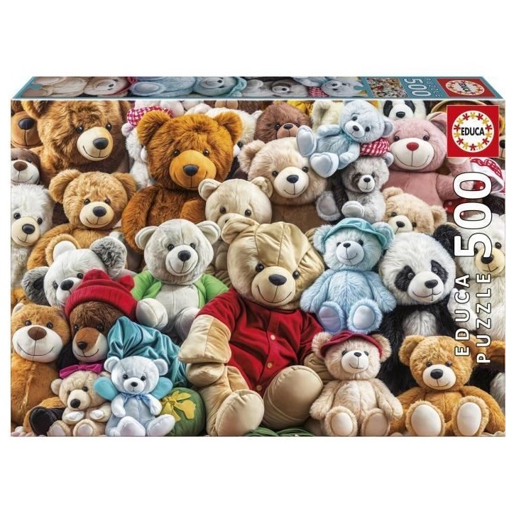 Puzzle - EDUCA - Nounours - 500 pieces - 48x34 cm - Pour enfants a partir de 10 ans