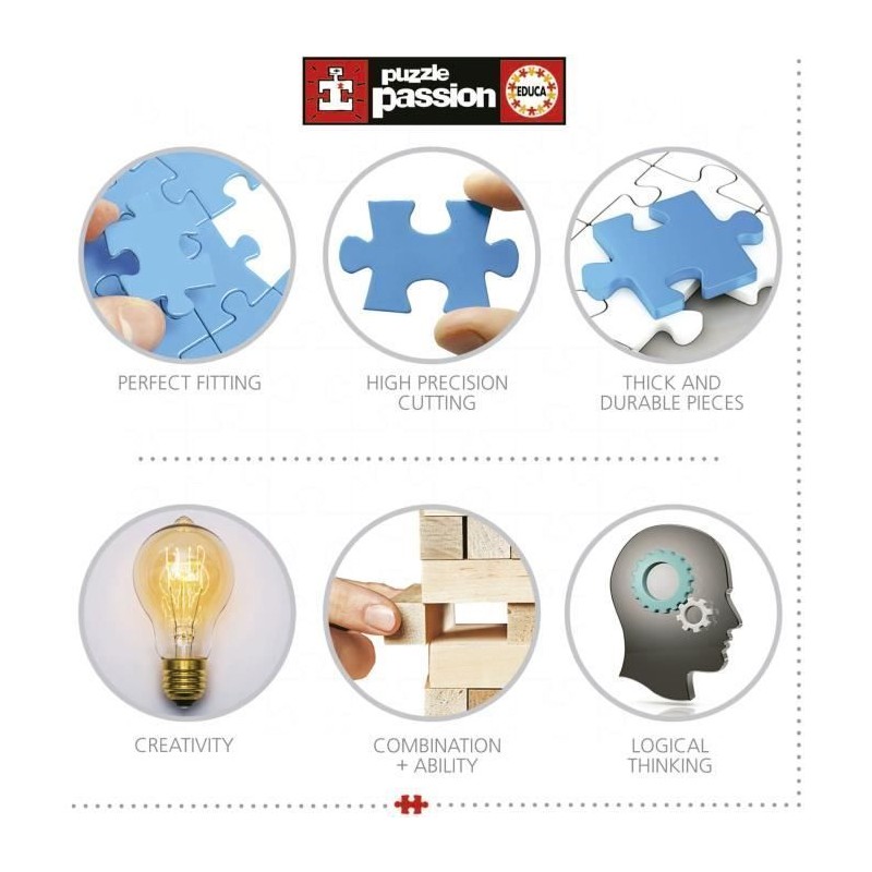 Puzzle - EDUCA - Justice League DC Comics - 1000 pieces - Theme Dessin