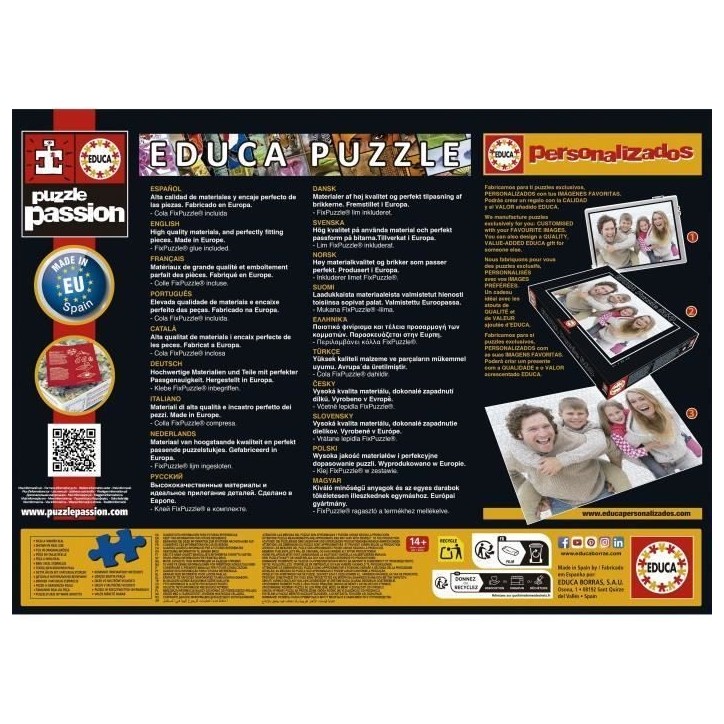 Puzzle - EDUCA - Justice League DC Comics - 1000 pieces - Theme Dessins animés - Pour adultes