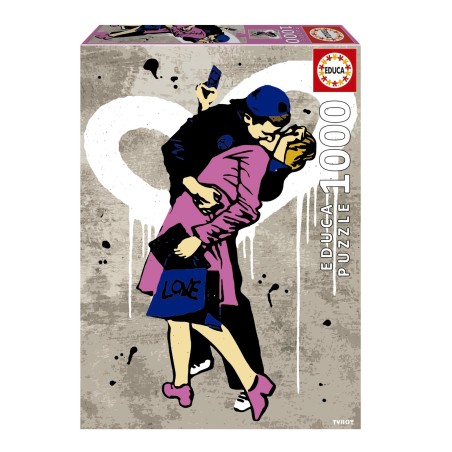 Puzzle - EDUCA - LE BAISER, TV BOY - 1000 pieces - 68 x 48 cm - Pour a