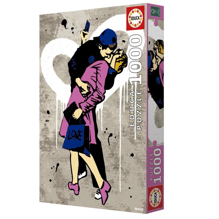 Puzzle - EDUCA - LE BAISER, TV BOY - 1000 pieces - 68 x 48 cm - Pour adultes a partir de 12 ans Puzzle - EDUCA - LE BAISER, TV BOY - 1000 pieces - 68 x 48 cm - Pour adultes a partir de 12 ans