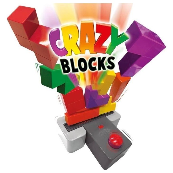 Jeu d'adresse - EDUCA - CRAZY BLOCKS - 15 blocs colorés - a partir de 4 ans - 2 joueurs ou plus