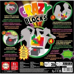 Jeu d'adresse - EDUCA - CRAZY BLOCKS - 15 blocs colorés - a partir de