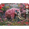 Puzzle - EDUCA - Éléphant Fleuri - 500 pieces - Theme Animaux - Pour