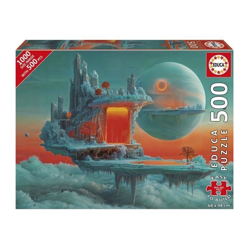 Puzzle - EDUCA - Planete de Feu et de Glace - 500 pieces - 68x48 cm -