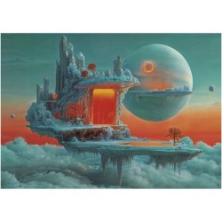 Puzzle - EDUCA - Planete de Feu et de Glace - 500 pieces - 68x48 cm -